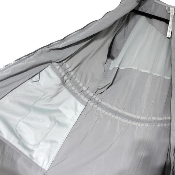 Lululemon Rare Grey Long Windbreaker Jacket Rain Jacket Size 10 - Picture 14 of 15